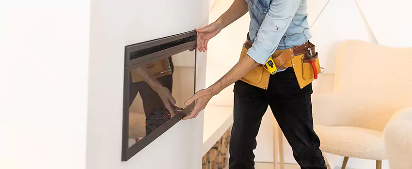 Metal Fireplace Installation in Brea, California
